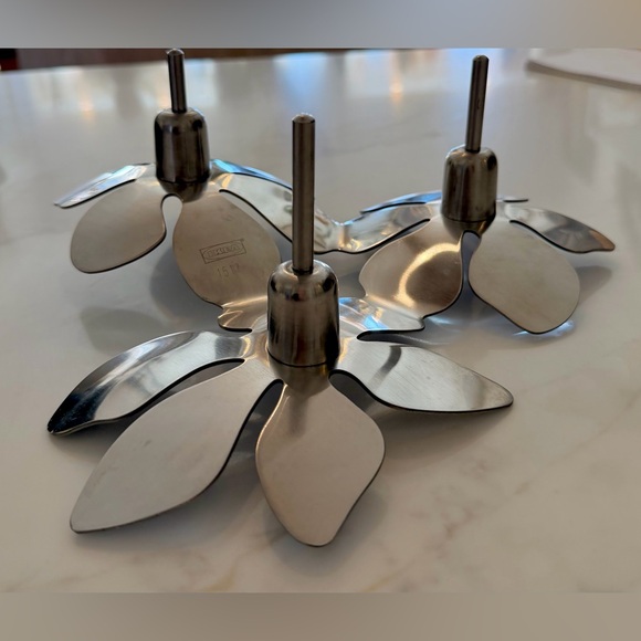 IKEA Stockholm Monika Mulder Vintage Stainless Steel Flower Candlesticks Holder - Picture 11 of 16